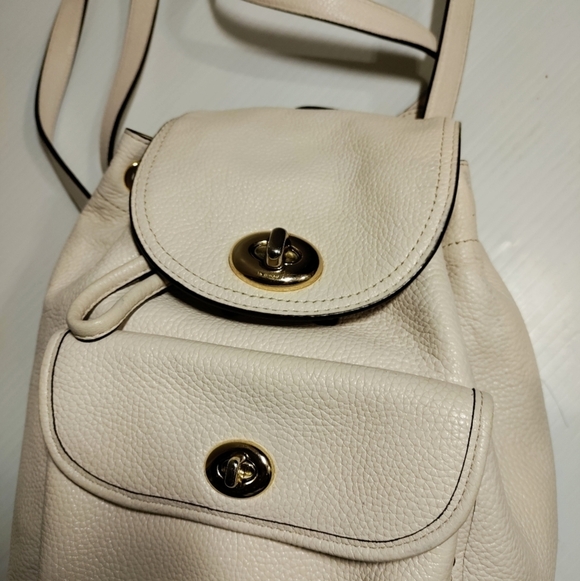 Coach Mini Billie Turnlock Chalk White Backpack main image 13